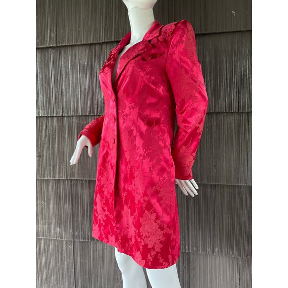 š„VTG Hugo Buscati USA Made Floral Brocade Feminine Preppy Formal Blazer Jacket - Picture 4 of 15